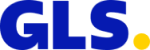 GLS logo with the letters GLS in bold blue font, followed by a yellow dot on the right—perfect for adding a touch of Hobby Horse flair to your Hobby Horsing gear.