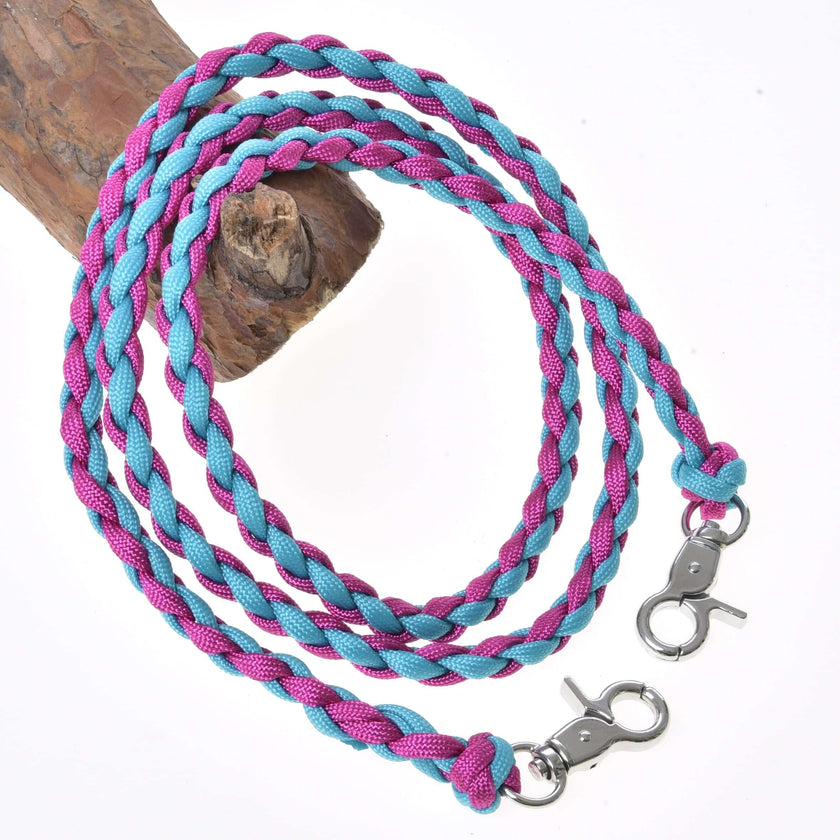 Otěže knitted pinkie blue